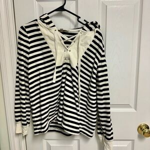 Loft Nautical Hoodie Sweatshirt - meduium